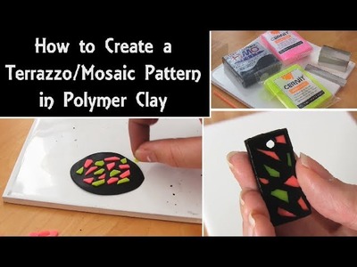 How to Make a Terrazzo Clay Pendant | Polymer Clay Mosaic Effect | DIY Tutorial