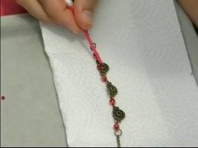 How to Make Handcrafted Jewelry : How to Glue Crystals on a Handcrafted Necklace