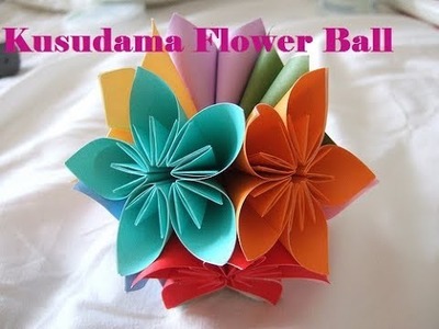 How to make Kusudama Flower Ball।। kusudama flower bouquet ।। Origami Flower Ball ।। Craftastic।।