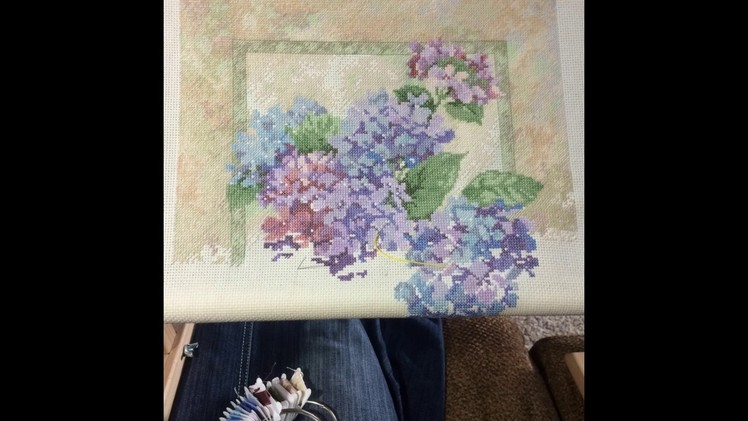 Hydrangea Cross Stitch Slide Show