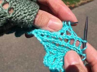 Picking up a dropped YO, two rows down (knitting)