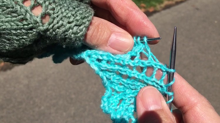 Picking up a dropped YO, two rows down (knitting)