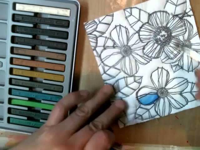 Using Inktense Blocks and Pencils on fabric