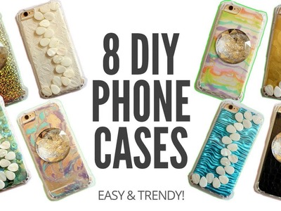 8 SIMPLE + TRENDY DIY CELL PHONE CASES (interchangeable & so easy!)