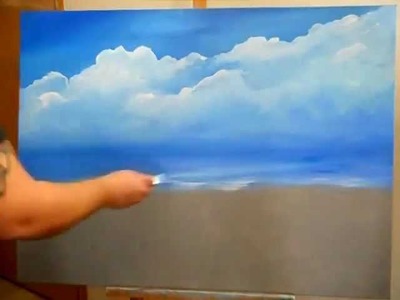Acrylic Sky and Ocean Painting By Miguel Angel