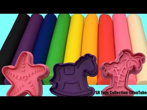 Best Learning Colors Video for Children Play Doh Modelling Clay with Cookie Cutters Fun for Kids