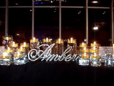 Crystal Rhinestone Sweet 16 Candelabras® With Floating Candles