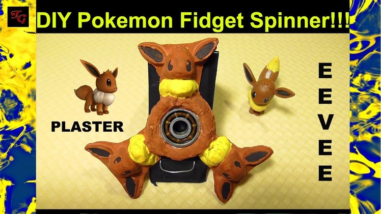 DIY Pokemon Fidget Spinners from Plaster - Eevee!