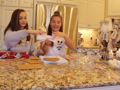 Gingerbread house!!! With my sister Maddie (first day of Kenzmas!)