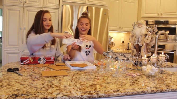Gingerbread house!!! With my sister Maddie (first day of Kenzmas!)
