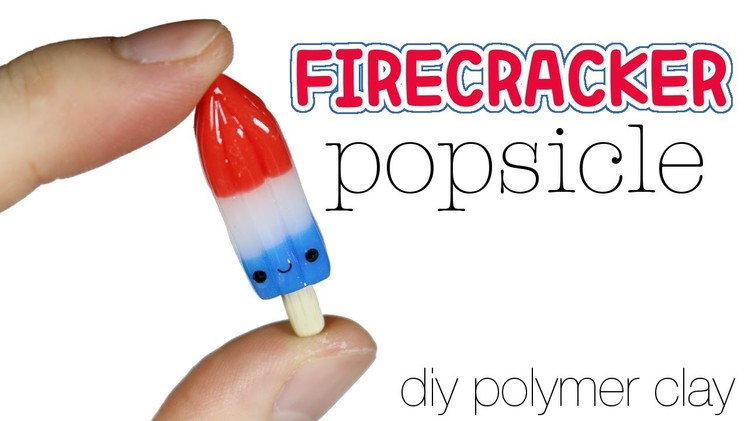 How to DIY Firecracker Popsicle Miniature Polymer Clay Tutorial