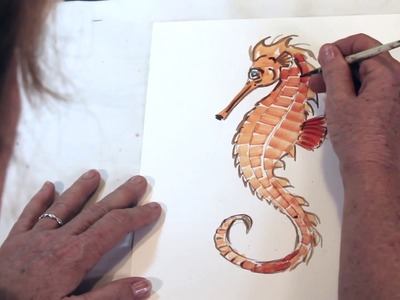 How to draw a Seahorse the Easy way