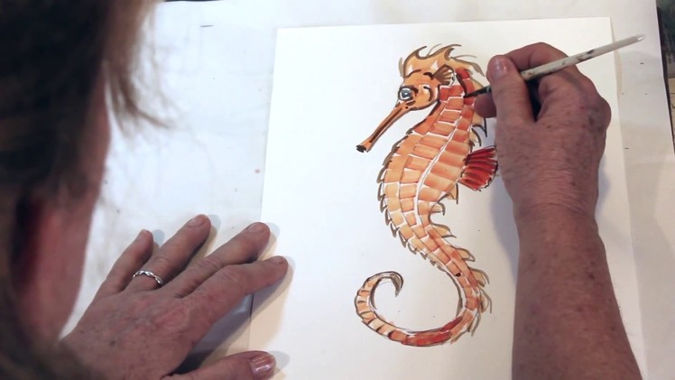 How to draw a Seahorse the Easy way