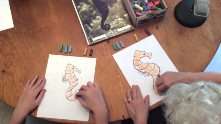 How to Draw a Seahorse with Chalk Pastels