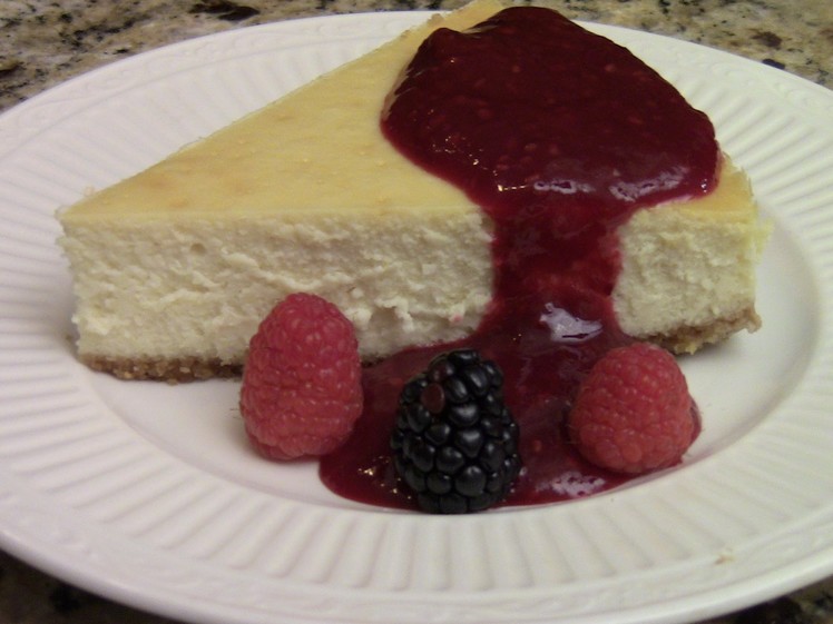 How To Make Homemade Cheesecake With Blackberry And Raspberry Puree