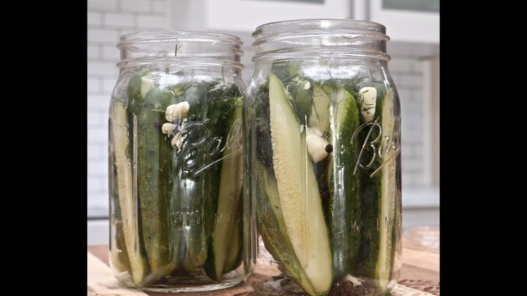 How to Make Homemade Dill Pickles  (Easy Refrigerator Recipe)