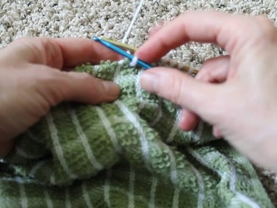 How to pick up stitches for a knit towel top
