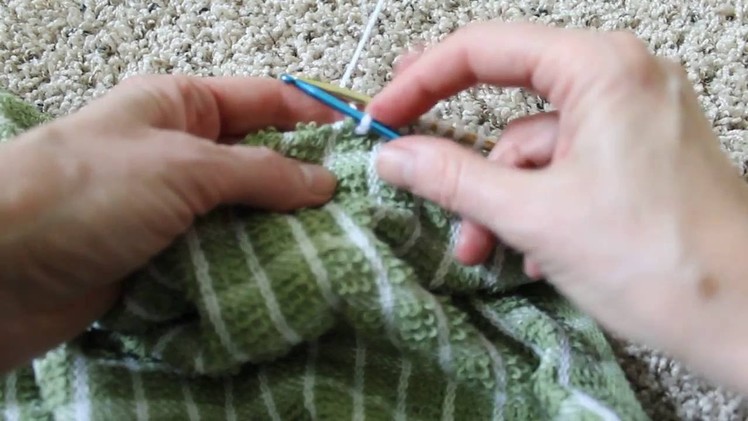 How to pick up stitches for a knit towel top