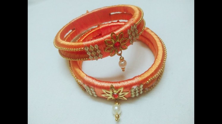 How to  use old metal bangle in making silk thread jewellery