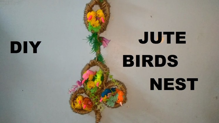 Jute Birds Nest Making.diy jute wall hanging