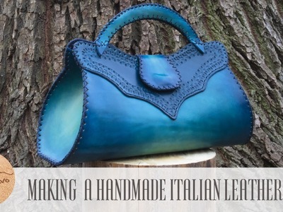 Making a handmade italian Leather Bag - Baueltto Cielo - CuoioVivo