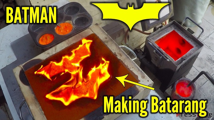 Making 'gold' Batman Batarangs from brass bullet shells