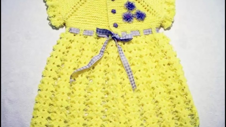 New Design for handmade woolen sweater - one colour baby girl frock | sweater design knitting