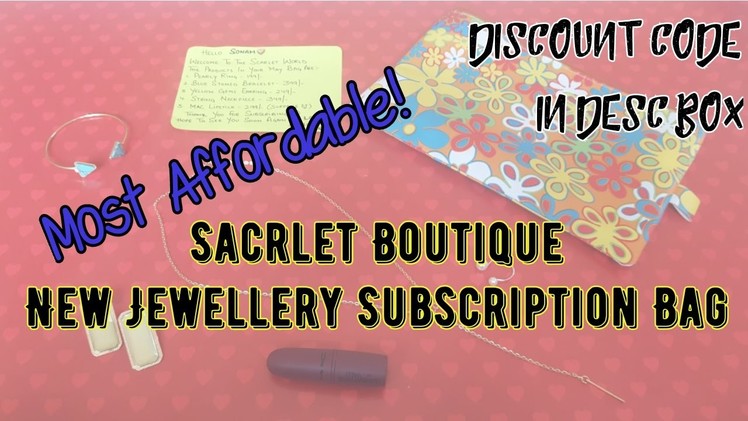 New Jewellery Subscription Bag | Most affordable | Scarlet Boutique | Discount code