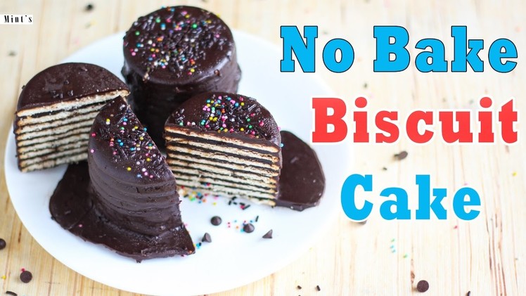 No Bake Biscuit Cake Recipe-Chocolate Biscuit Cake Recipe-Recipe In Hindi-Ep-206