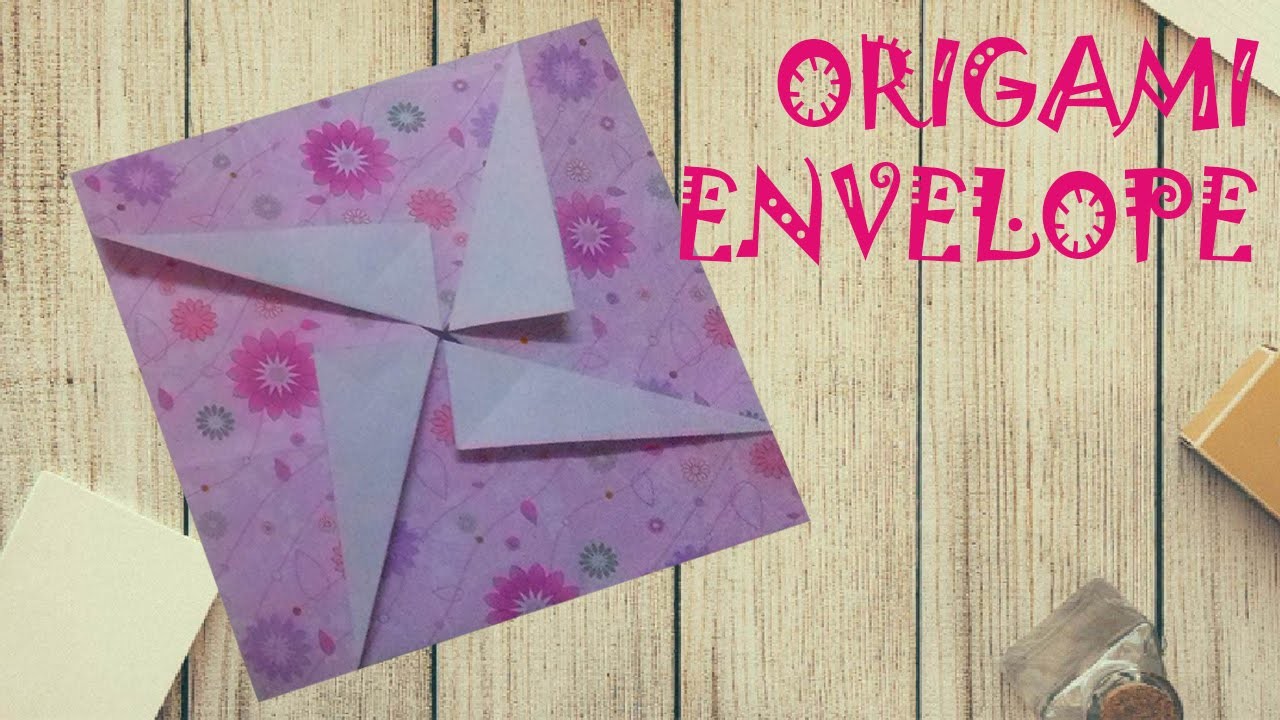 easy origami flower square envelope instructions