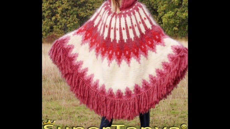 Outstanding giant unique mohair poncho by SUPERTANYA