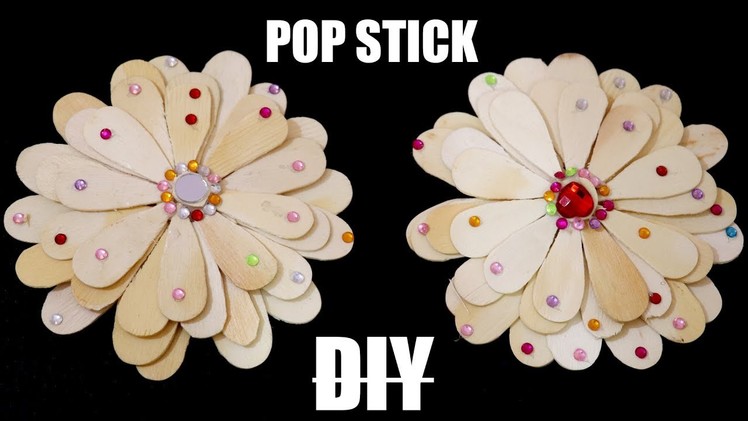 Pop Stick Flower | How To Make Flower using Pop Stick. Ice Cream Stick | Integrators