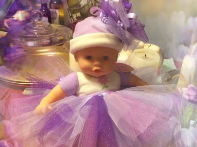 PURPLE HAIR BOW FOR BITTY BABY TUTU