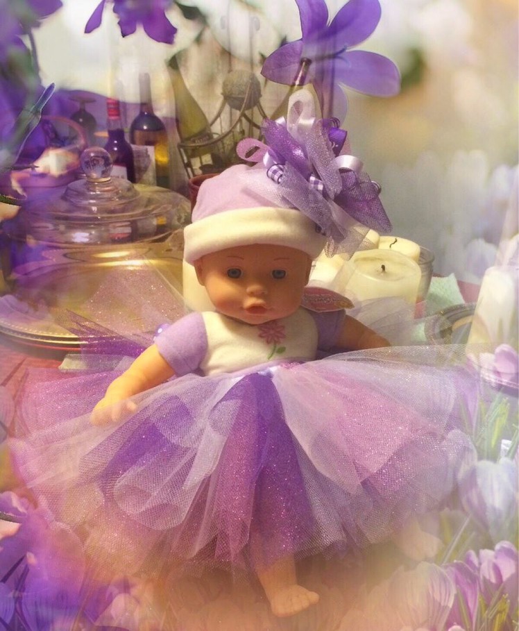 PURPLE HAIR BOW FOR BITTY BABY TUTU