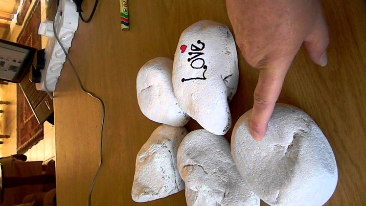 Rock paint with word art