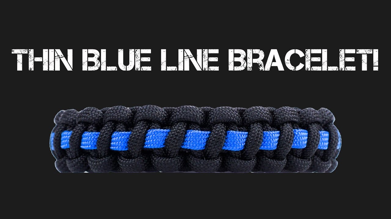 Thin Blue Line Paracord Bracelet Police Bracelet Tutorial   Thin Blue Line Paracord Bracelet J5eU O 