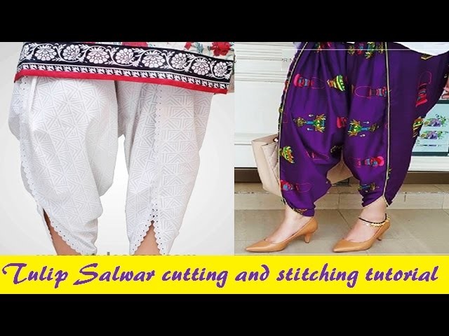 Tulip Salwar cutting and stitching Tutorial
