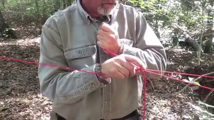 4 Knots Used for a 5 Minute Emergency Shelter