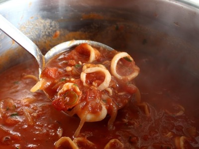 Calamari Marinara - Tender Calamari in Tomato Sauce Recipe