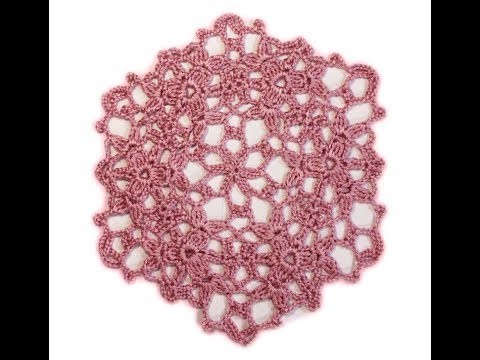 Crochet coaster Pattern, Tutorial pattern, step by step pattern, Flower Crochet Coaster