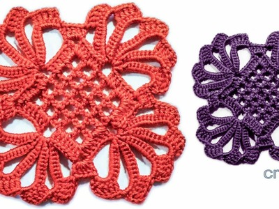 Crochet Design #7# DIY Table cover (square motif). मेज़ कवर बनाये