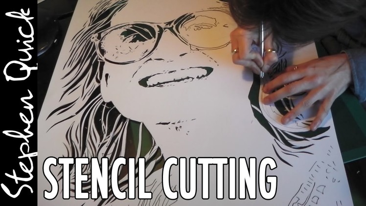 CUTTING ART STENCILS | 3 Layer Portrait . Stephen Quick
