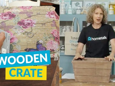 Decorate A Wooden Crate For Storage!