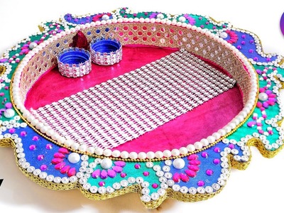 Diy ideas | how to make handmade pooja thali at home | Best out of waste | Artkala 231