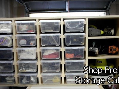 DIY Shop Storage Cabinet with Clear Drawers