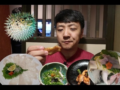 Eating EXTREMELY Poisonous Fugu(Puffer Fish) in Osaka Japan