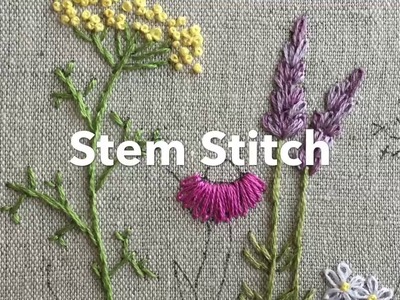 Embroidery Tutorial - Stem Stich | Chrissie Crafts