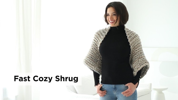 Fast Cozy Shrug made with Wool-Ease® Thick & Quick®