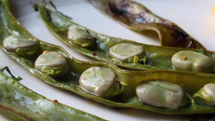 Grilled Fava Beans - How to Grill Fava Beans - Fava Beans on the Half Shell