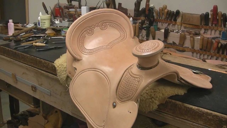 Hand Sewing and Stitching a Saddle With Leather Crafter and Saddle Maker Bruce Cheaney